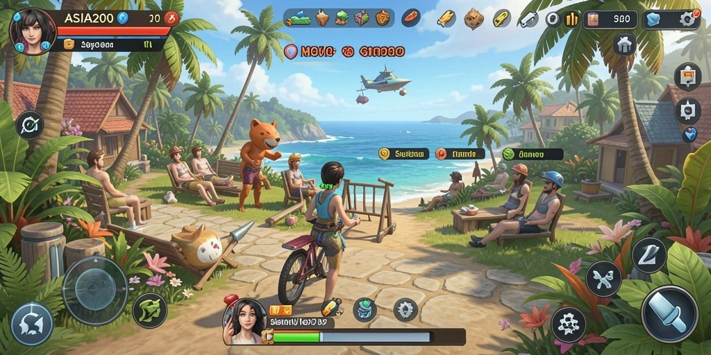 Tampilan gameplay seru dan penuh warna dari ASIA200.