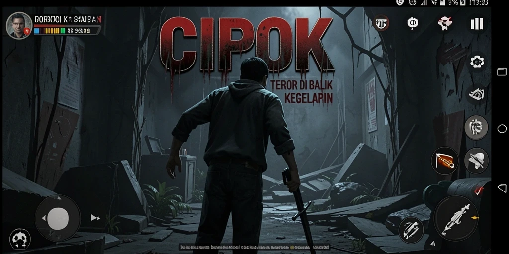 Gameplay CIPOK menampilkan momen mencekam dan suasana menyeramkan.