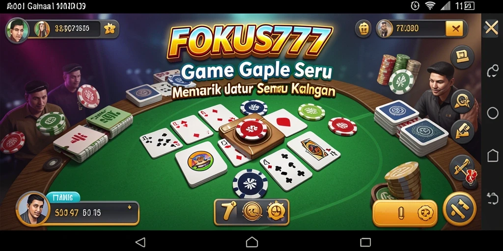 Tampilan seru gameplay Gaple di FOKUS777