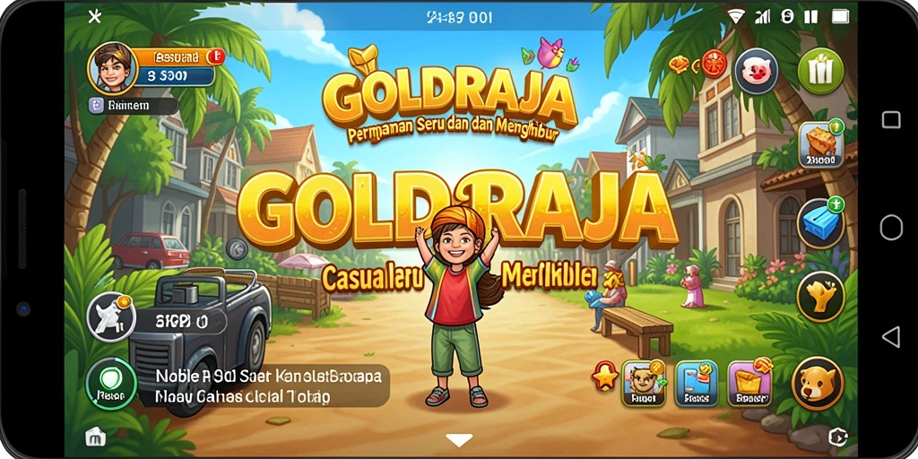 Tampilan menarik gameplay GOLDRAJA yang menghibur dan seru.