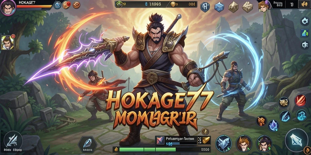 Tampilan permainan epik HOKAGE77 dengan aksi menegangkan.