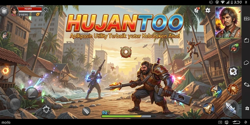 Tampilan aplikasi HUJANTOTO yang sederhana dan fungsional.