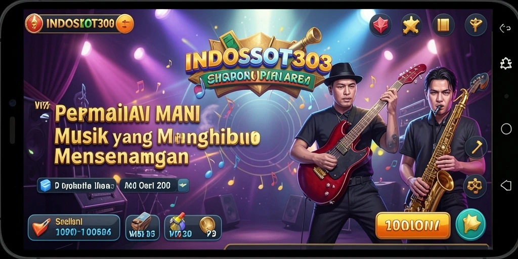 Tampilan gameplay yang menarik dari INDOSLOT303 dengan musik yang menghibur.