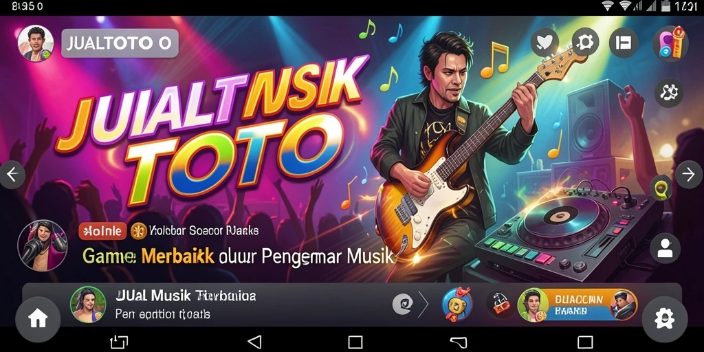 Tangkapan layar JUALTOTO menampilkan pengalaman bermain musik yang seru.