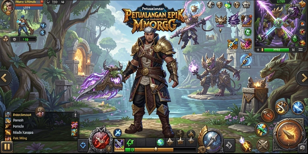 Tampilan gameplay menakjubkan dari LI789 yang penuh aksi MMORPG.