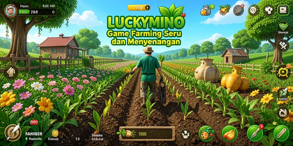 Tampilan menarik dalam gameplay LUCKYMINO yang penuh warna.