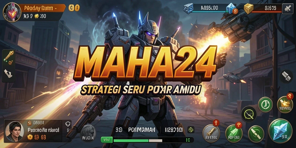 Tampilan seru gameplay strategi MAHA24 yang menegangkan.