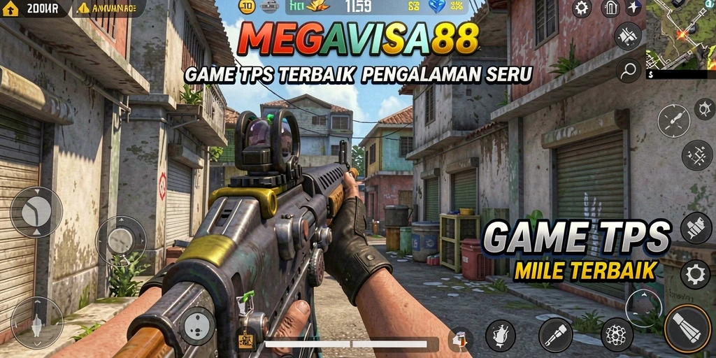 Tampilan seru gameplay <strong>MEGAVISA88</strong> di tengah pertempuran TPS.