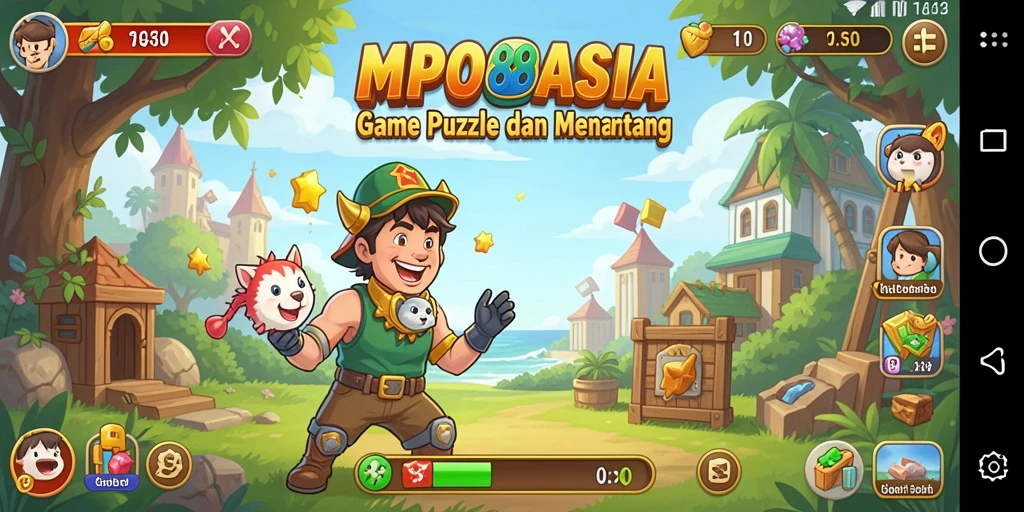 Tampilan gameplay MPO88ASIA yang penuh warna dan menantang.
