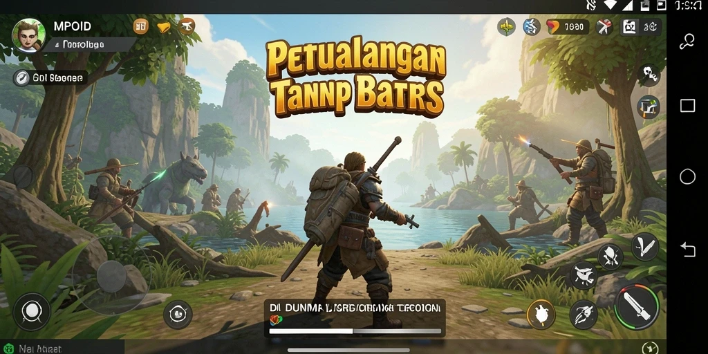 Screenshot MPOID menampilkan petualangan di dunia terbuka yang menakjubkan.