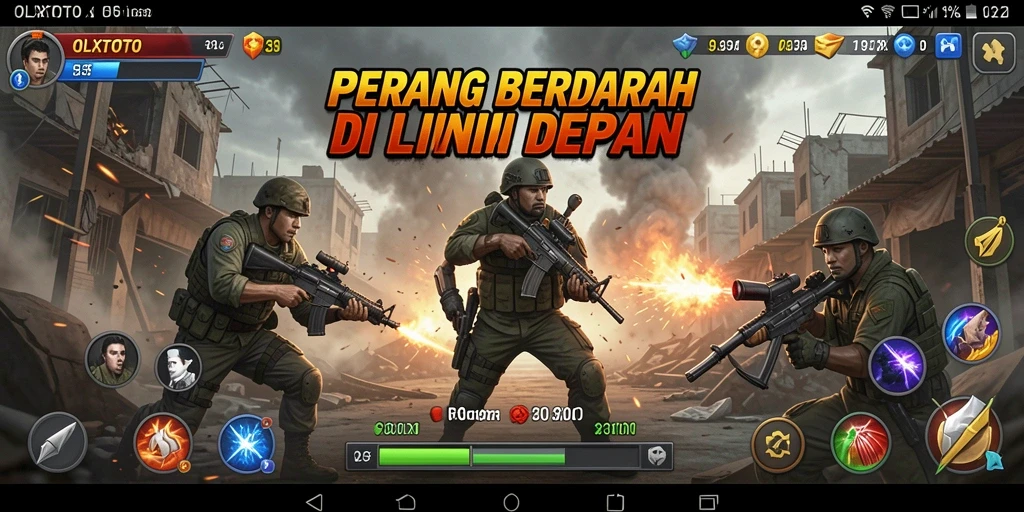 Gameplay seru OLXTOTO dengan aksi tembak menembak intens.