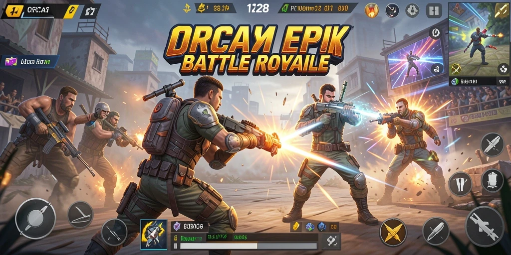 Gameplay ORCA128 yang seru dan penuh aksi di medan perang.