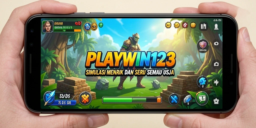 Tampilan gameplay PLAYWIN123 yang menarik dengan elemen interaktif.