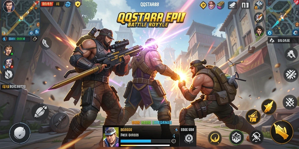 Gameplay seru dari QQSTAR88 dalam aksi Battle Royale.