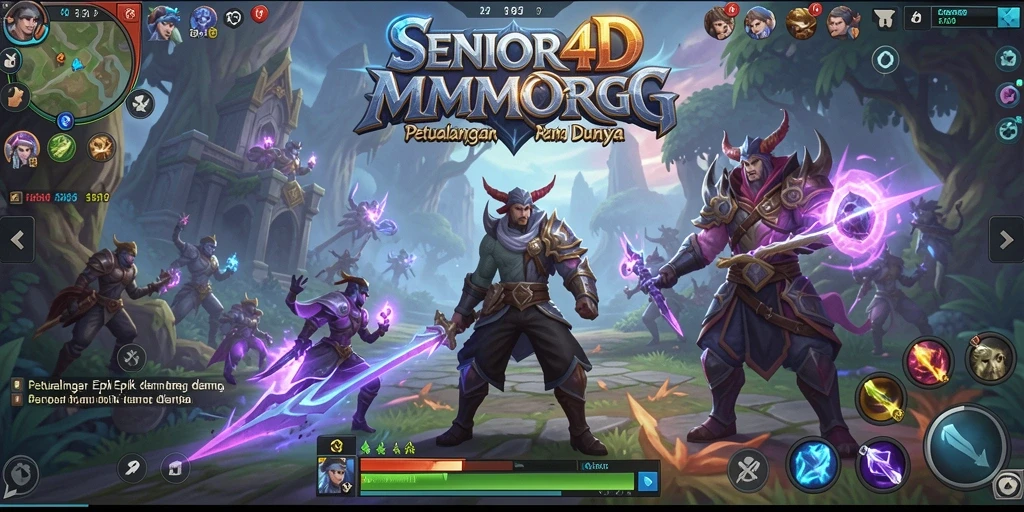 Gameplay seru dalam SENIOR4D menunjukkan aksi pertarungan yang mendebarkan.