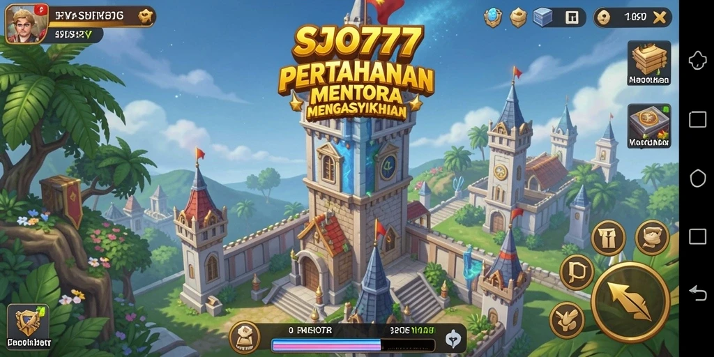 Screenshot SJO777 menampilkan aksi seru dalam gameplay Tower Defense.
