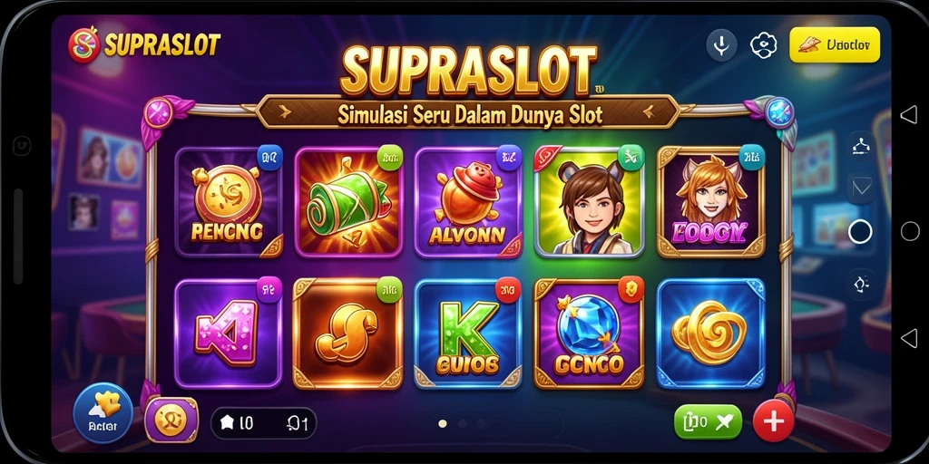 Tampilan menarik dari gameplay <strong>SUPRASLOT</strong> yang penuh warna.