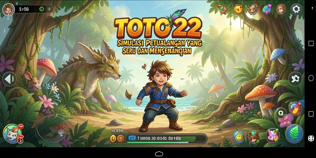 Screenshot utama TOTO22 menampilkan gameplay simulasi yang menarik dan interaktif.