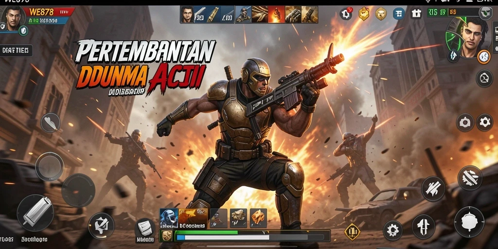 Tampilan gameplay WE878 yang intens dan seru dalam aksi pertempuran.