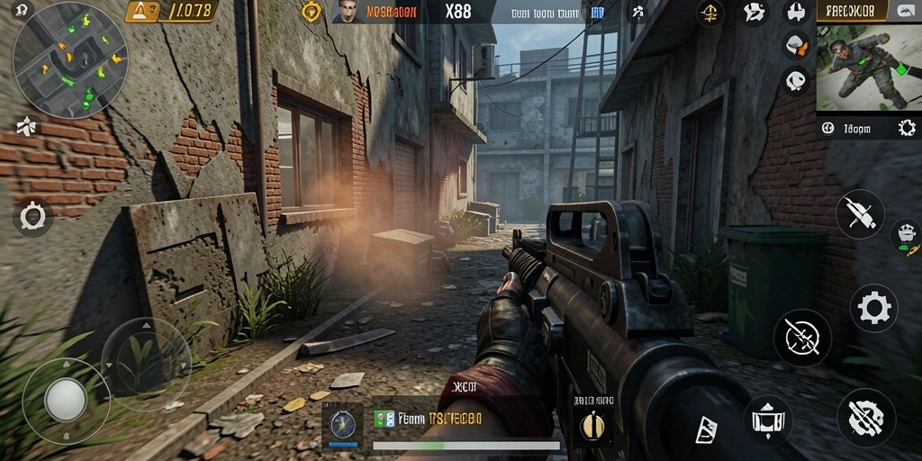 Tampilan seru gameplay X88 dengan aksi menegangkan.